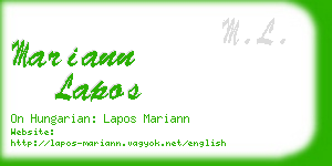 mariann lapos business card